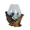 Molten Glass On Driftwood